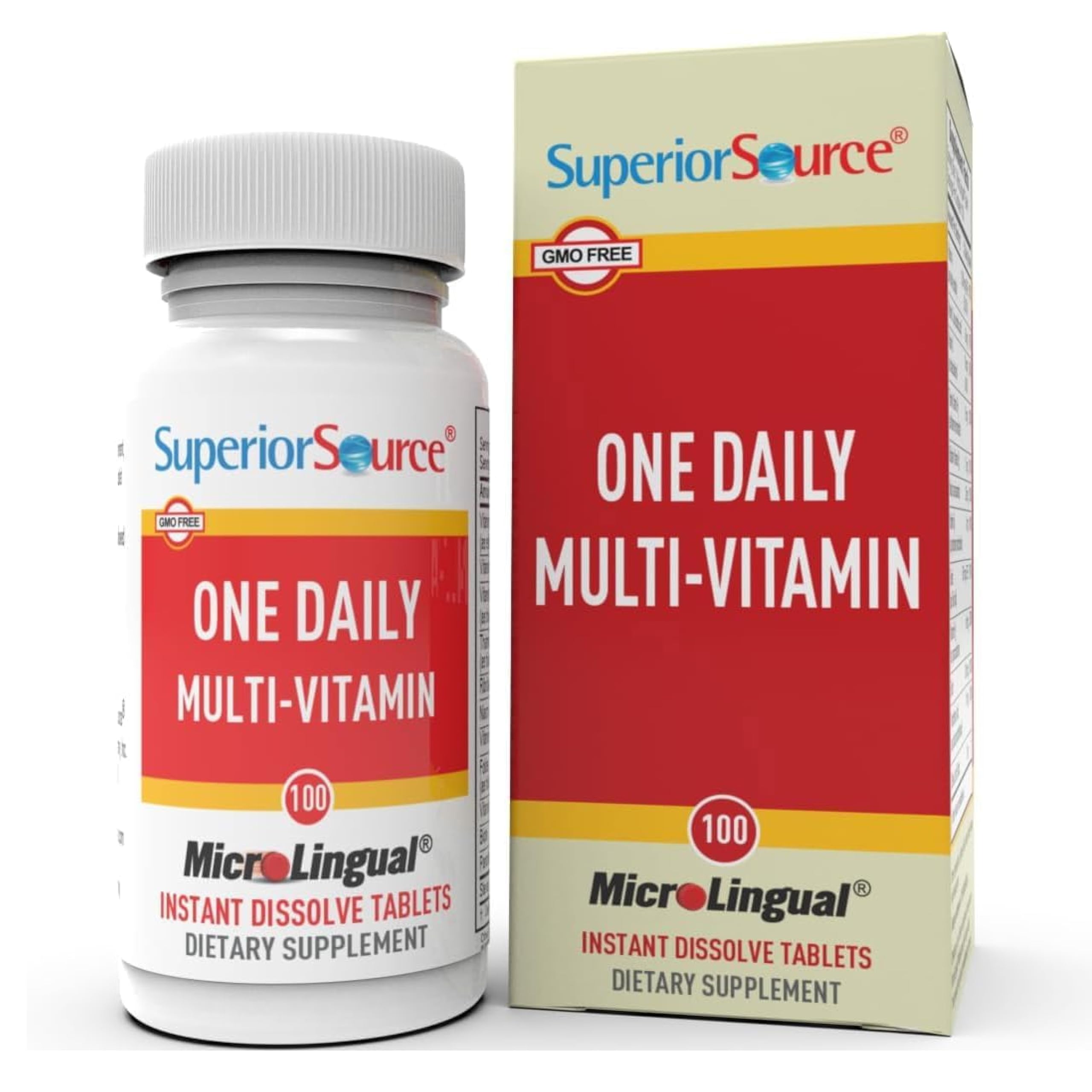 Superior Source multivitamínico diario en botella para apoyo a la salud general.