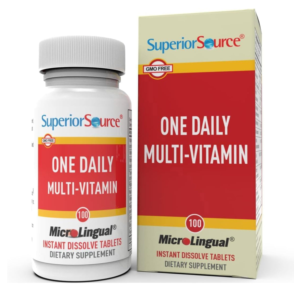 Superior Source multivitamínico diario en botella para apoyo a la salud general.