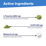 Composición clave: L-teanina, melatonina y 5-HTP en la fórmula