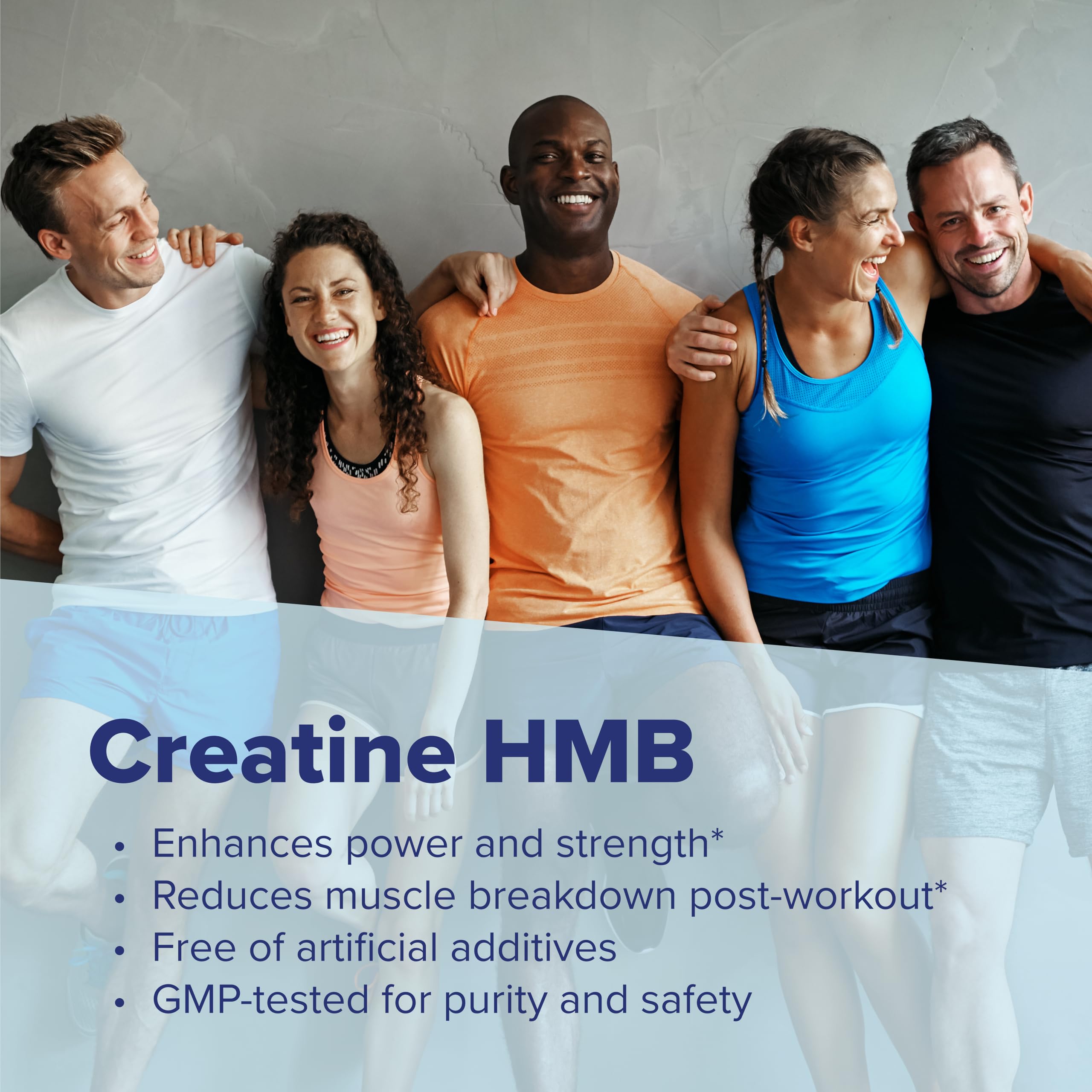 Superior Source Creatine HMB ayuda a la recuperación muscular tras ejercitarse.