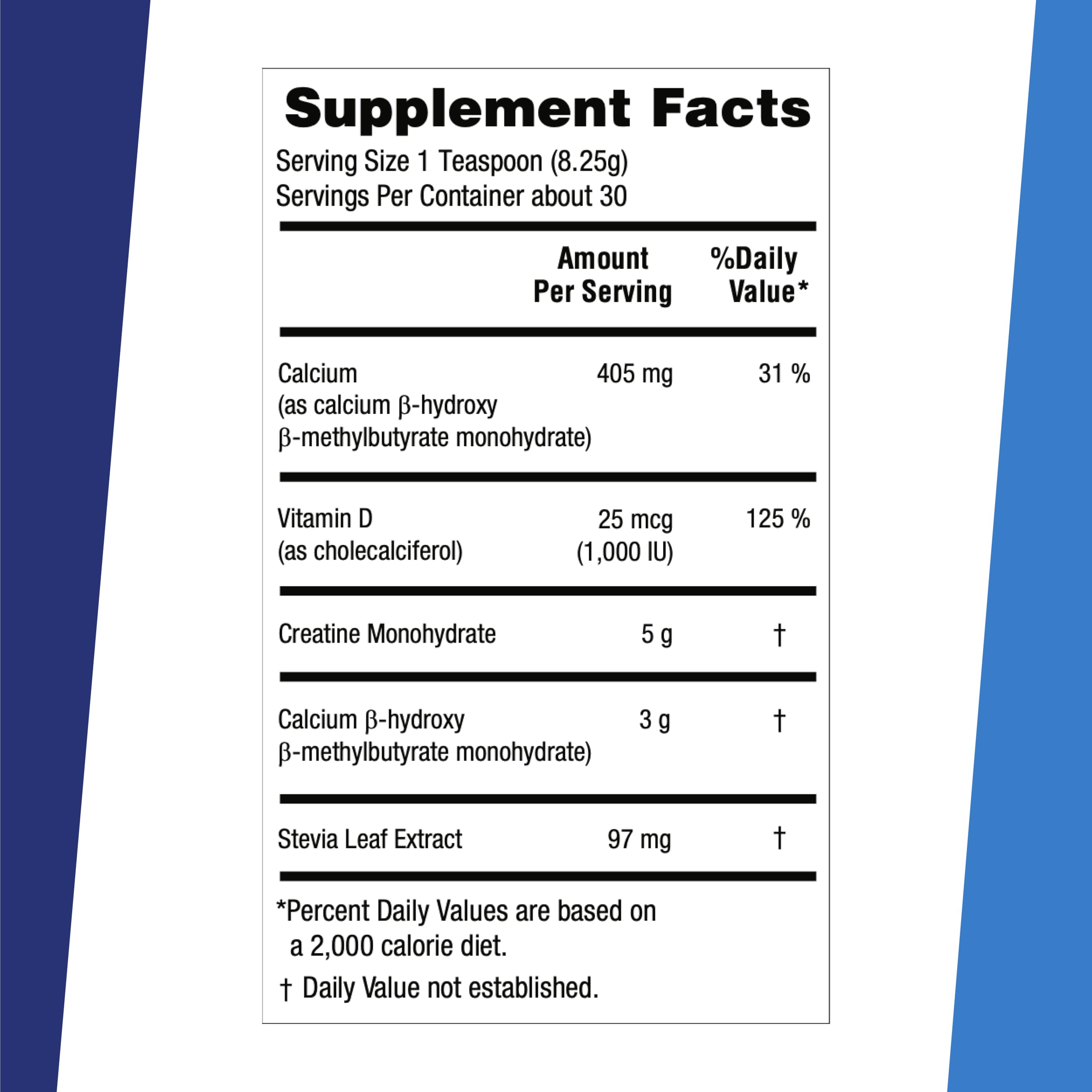 Superior Source Creatine HMB porción de 5 g de creatina y 3 g de HMB.