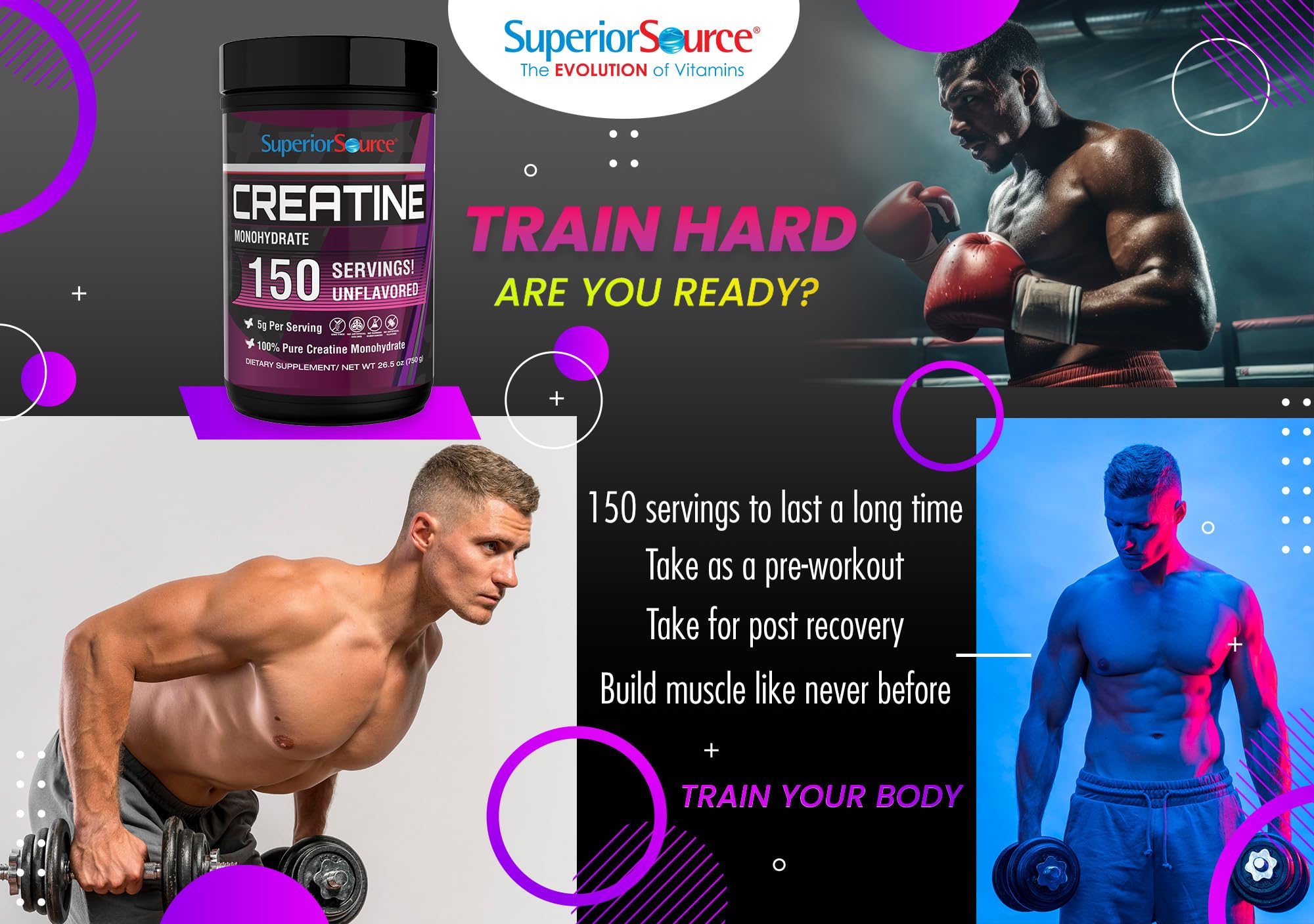Verter Creatine Monohidrato en batido para consumo durante el día