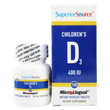Superior Source D3 para niños: tableta disoluble frente para uso diario