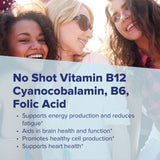 Etiqueta de nutrientes de Superior Source con B12, B6 y folato claros.