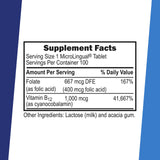 Tableta de folato 400 mcg de Superior Source para soporte mental.
