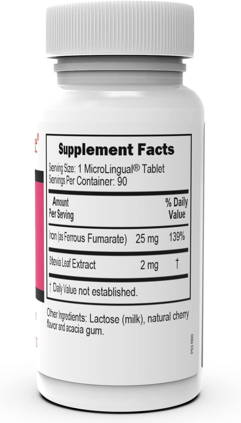 Hierro fumarato 25 mg por tableta de Superior Source Just Women para apoyo diario.