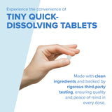 Tabletas microlinguales de hierro de Superior Source Just Women con disolución rápida.