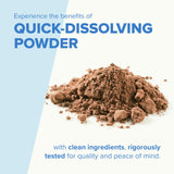 Polvo sabor chocolate de Superior Source Keto Collagen listo para mezclar.