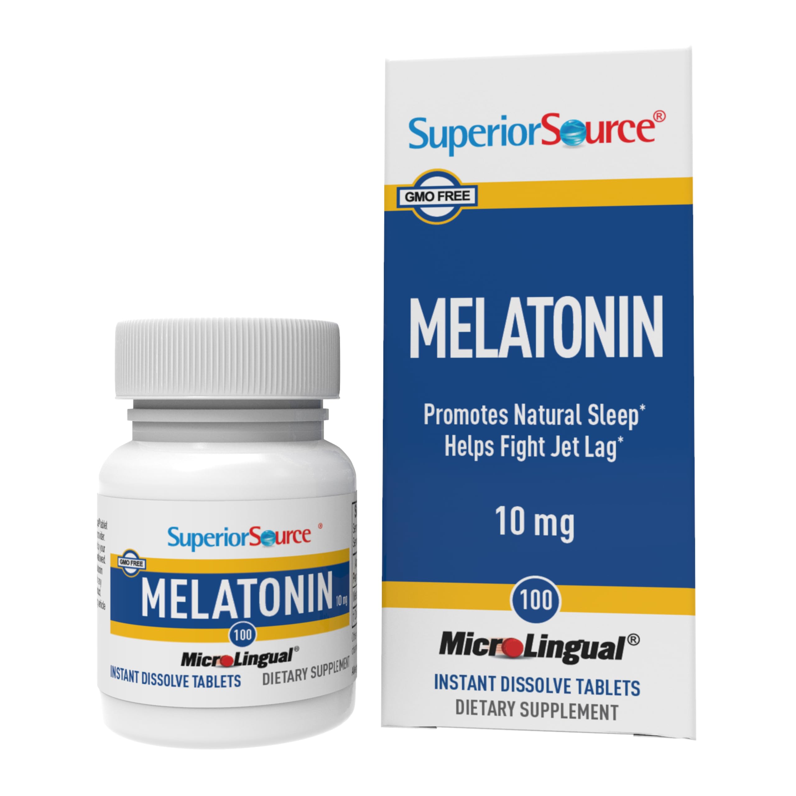 Superior Source Melatonina, tabletas disolubles sublinguales para absorción rápida