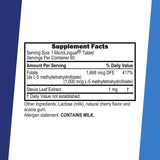 Superior Source Metilfolato 1000mcg, botella con 60 pastillas para manejo diario.