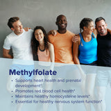 Superior Source Metilfolato 1000mcg, pastillas de disolución rápida para la rutina.