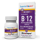 Superior Source B12 metilcobalamina, tableta disuelta, apoyo a energía diaria.