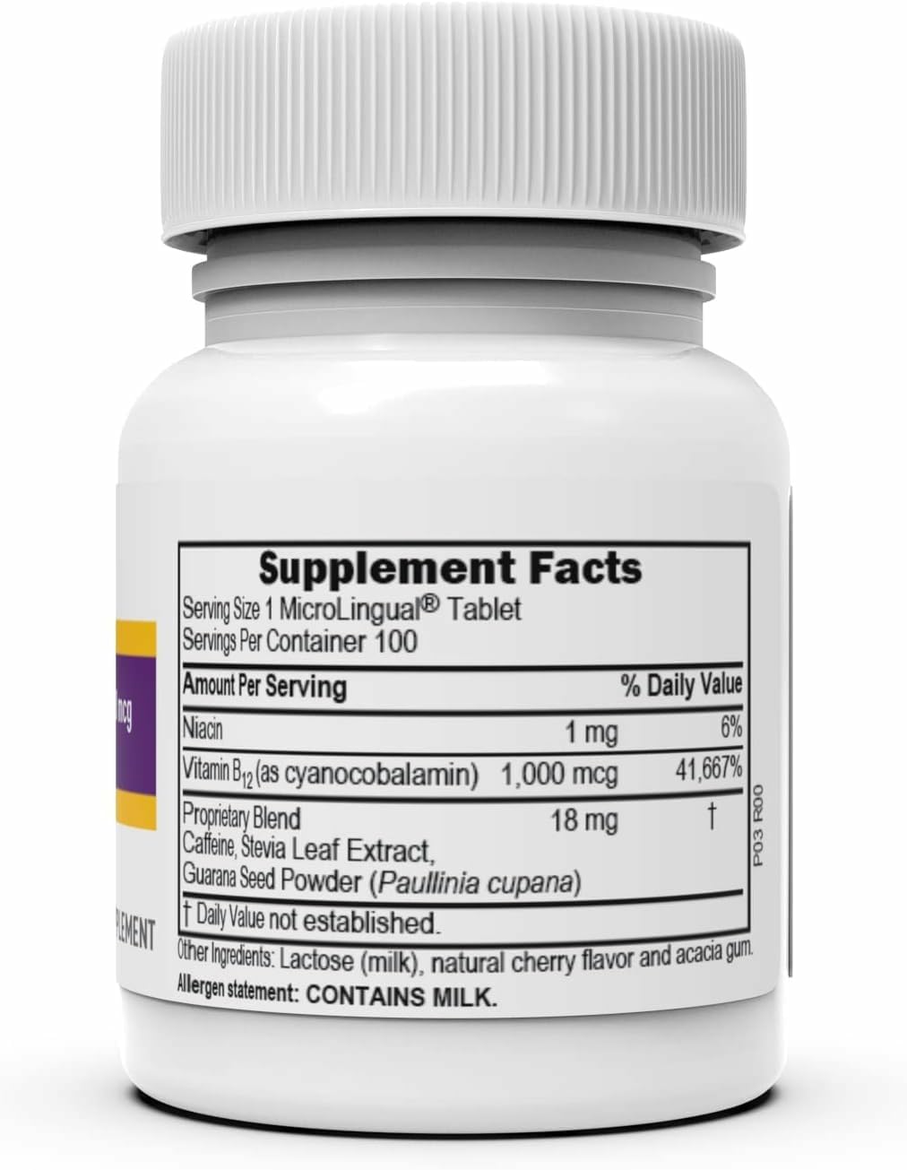 Superior Source B12 1000 mcg, dorso del envase con información clara