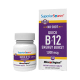 Superior Source NO Shot B-12 tableta de disolución rápida para energía diaria