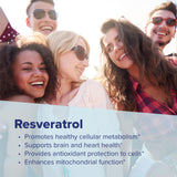 Resveratrol Superior Source sin OGM ni gluten para dietas sensibles.