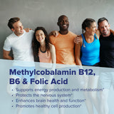 Tecnología Sublingual de Superior Source para disolución eficiente de vitaminas B.