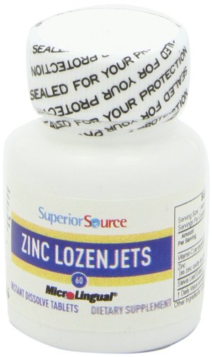 Zinc Lozenjets, porción de una tableta para uso diario.