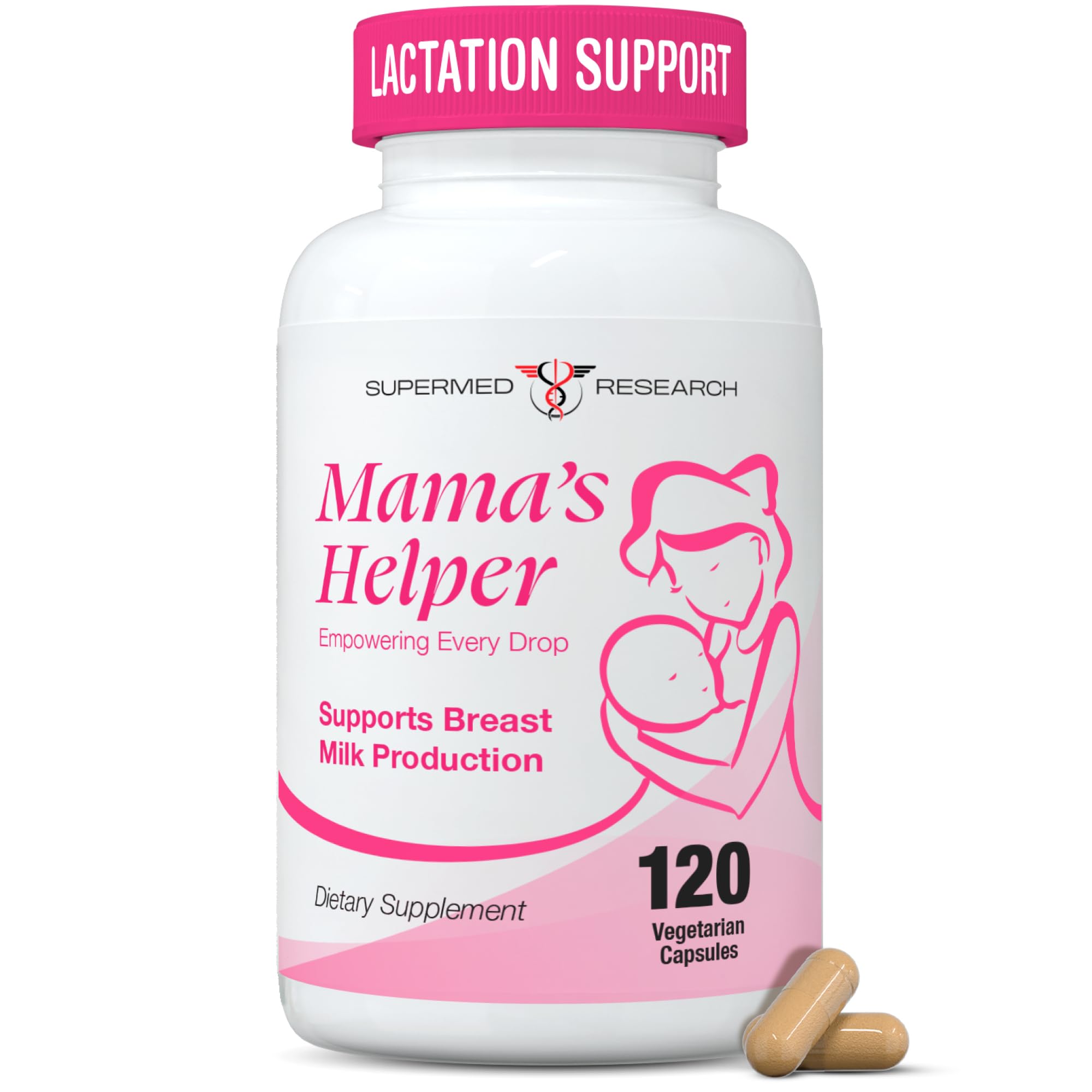 Supermed Research Lactancia: empaque de frascos para fácil almacenamiento.