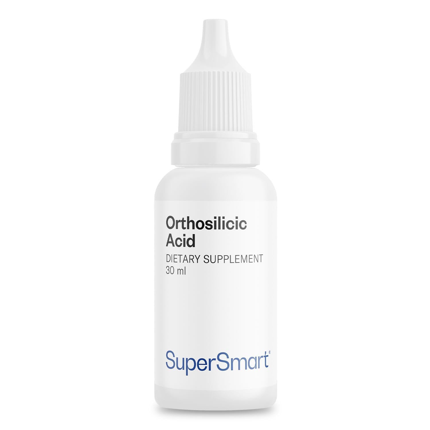 Supersmart Ácido Ortosilícico: botella para toma diaria en rutina de bienestar.