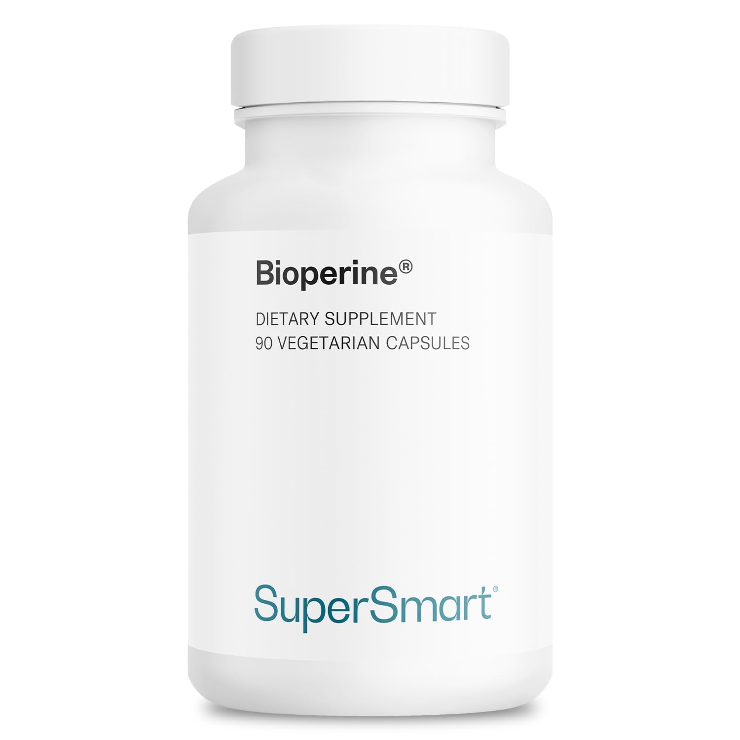 Capsulas vegetarianas de Supersmart Bioperine para mejorar la absorción de nutrientes.