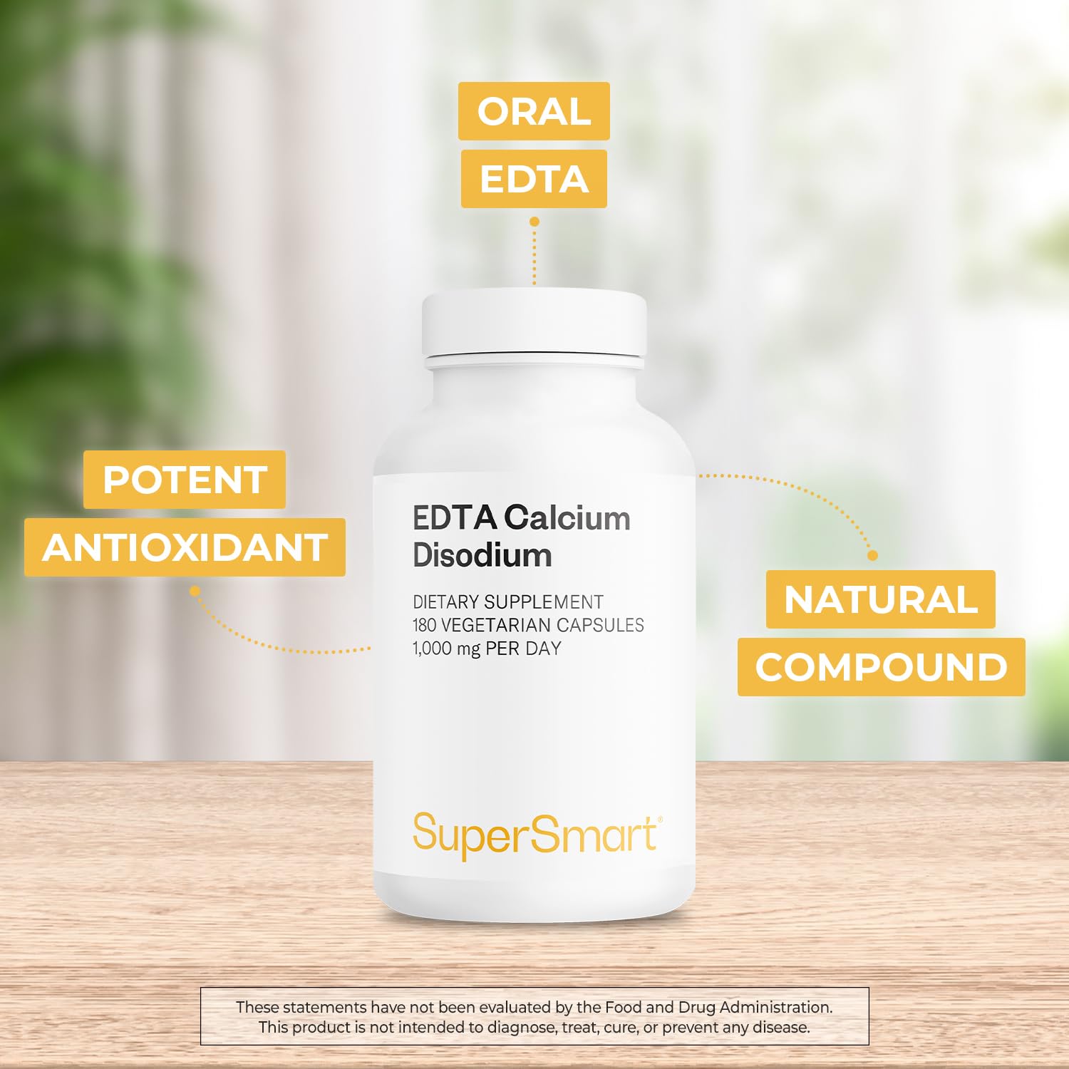 Supersmart EDTA etiqueta-frontal, información clara sobre uso y composición.