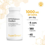 Supersmart EDTA ingredientes, lista clara sin gluten ni soja.