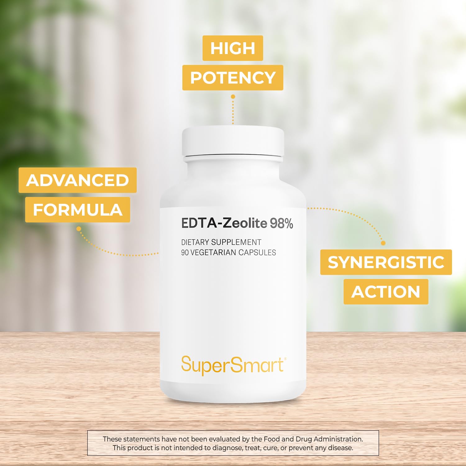 Supersmart EDTA Zeolita 98% – cápsulas fáciles para consumo diario