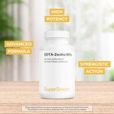 Supersmart EDTA Zeolita 98% – cápsulas fáciles para consumo diario