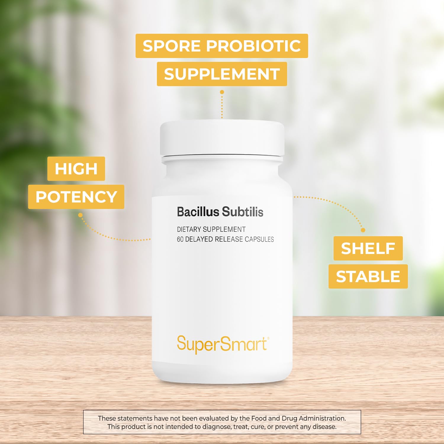 Supersmart envase Probiotico Subtilis con etiqueta clara.
