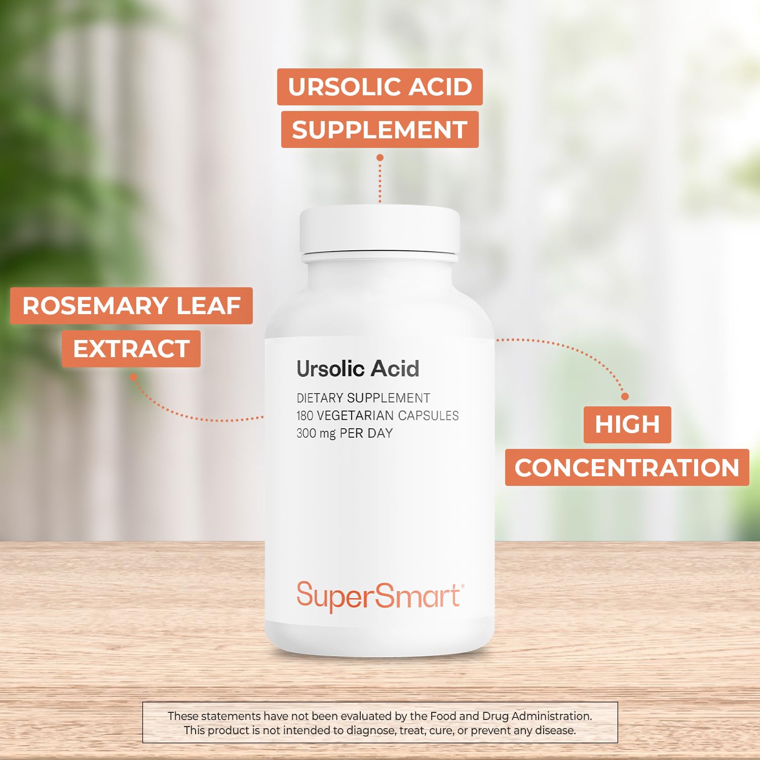 Supersmart extracto romero hojas: fuente natural de ursólico para uso diario