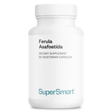 Supersmart Ferula Asafoetida cápsulas: frasco de 60 unidades para uso vegetariano diario.
