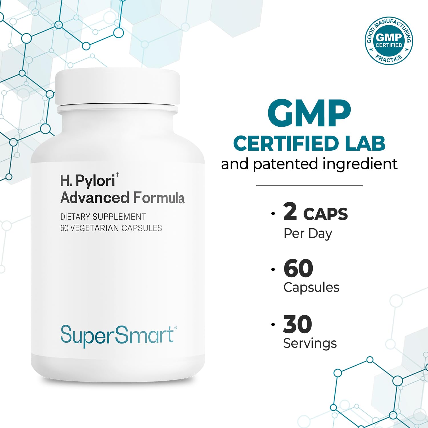 Cepas Pylopass Lreuteri DSM17648 en Supersmart, acción sinérgica