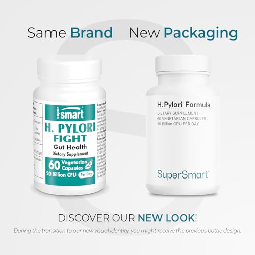 Supersmart H-Pylori Formula, cápsulas vegetarianas para uso diario.