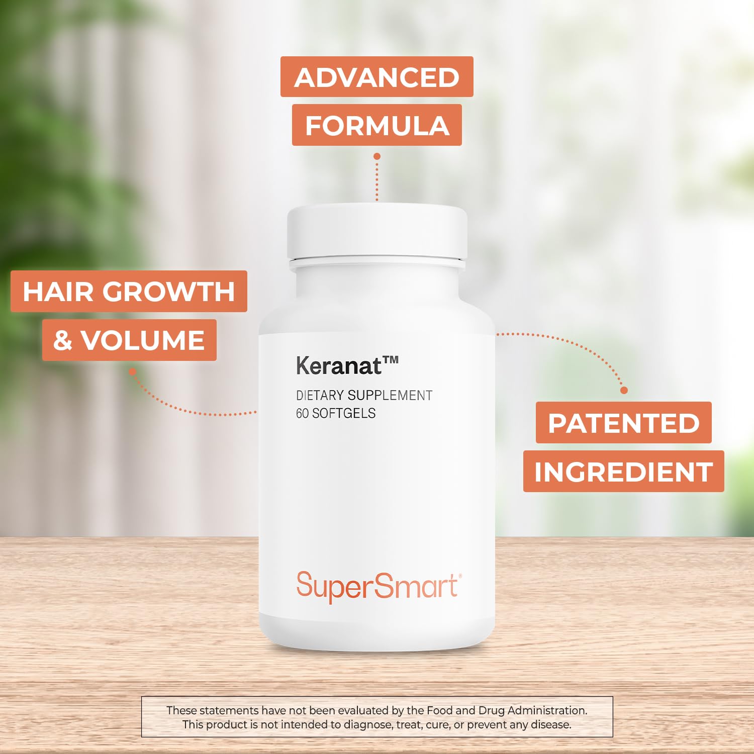 Supersmart Keranat mejora volumen y brillo capilar.