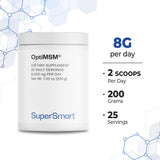 Supersmart OptiMSM empaque: envase seguro para la rutina diaria.
