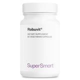 Supersmart Robuvit frasco de 60 cápsulas para uso diario con energía sostenida.