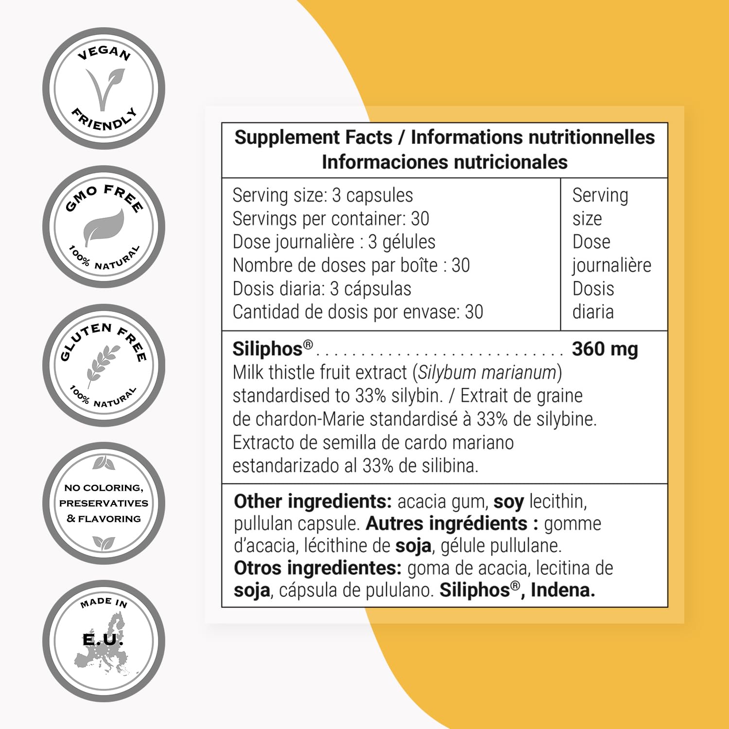 Supersmart SilyPlus en un vaso de agua para facilitar la toma.