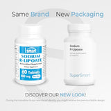 Supersmart Sodio R-Lipoato: etiqueta clara con uso recomendado.