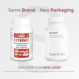 Supersmart Sytrinol, primer plano de cápsula blanda, posible apoyo antioxidante en cada dosis.