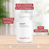 Supersmart Sytrinol, vertiendo cápsulas blandas, rutina diaria conveniente.