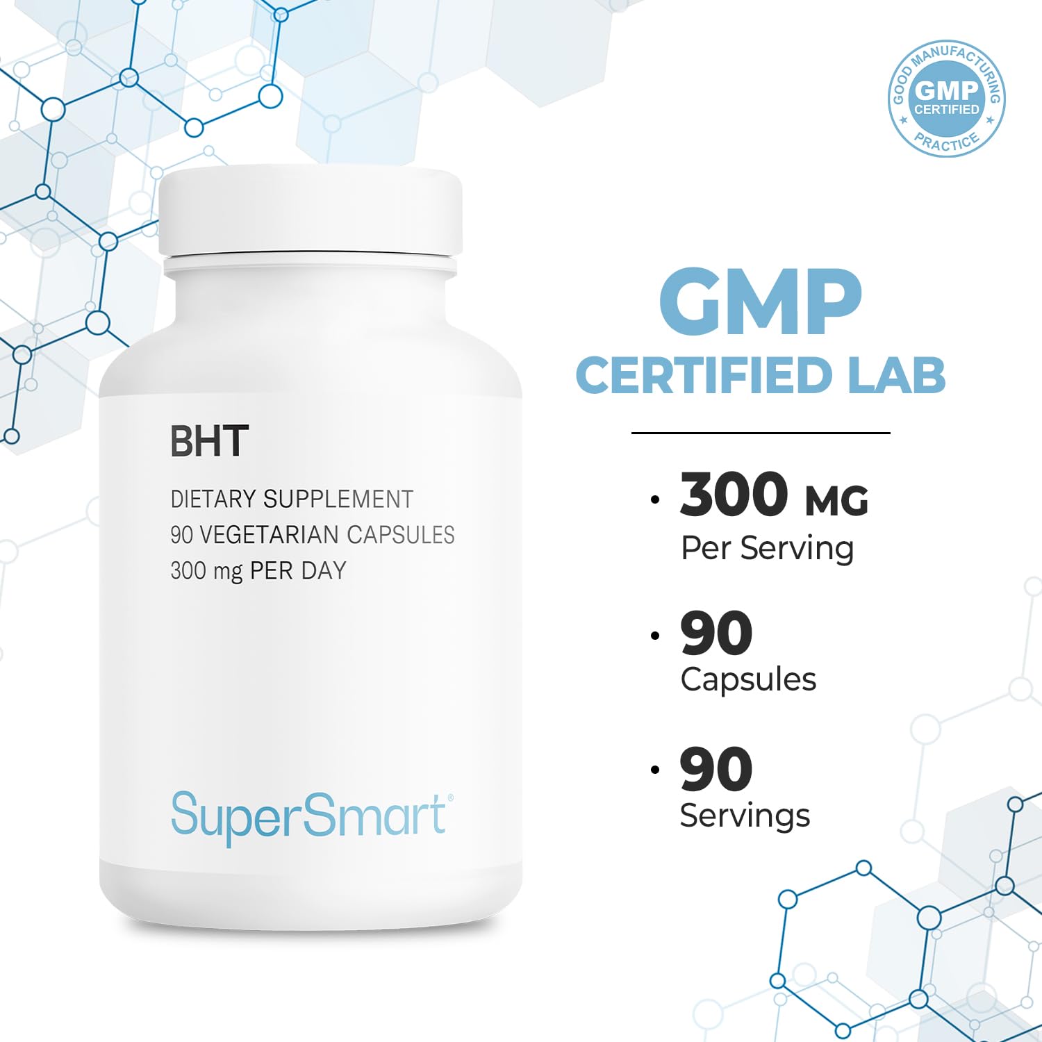 Uso diario con alimento realza absorción de Supersmart BHT