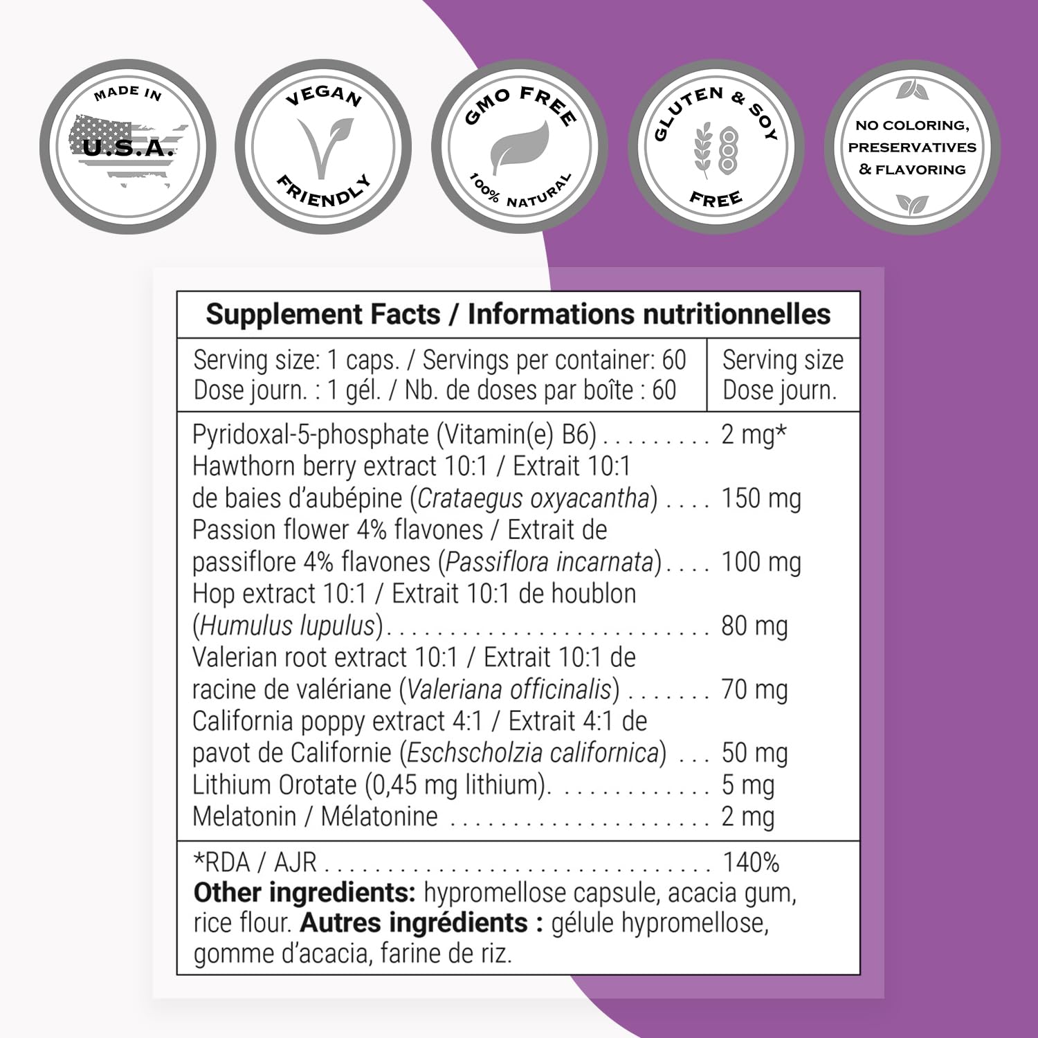 Valeriana Supersmart – raíz utilizada para relajación nocturna.