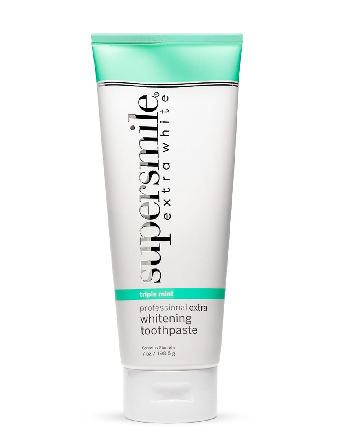 Supersmile Extra White Triple Mint crema dental, blanqueamiento visible y frescura prolongada.
