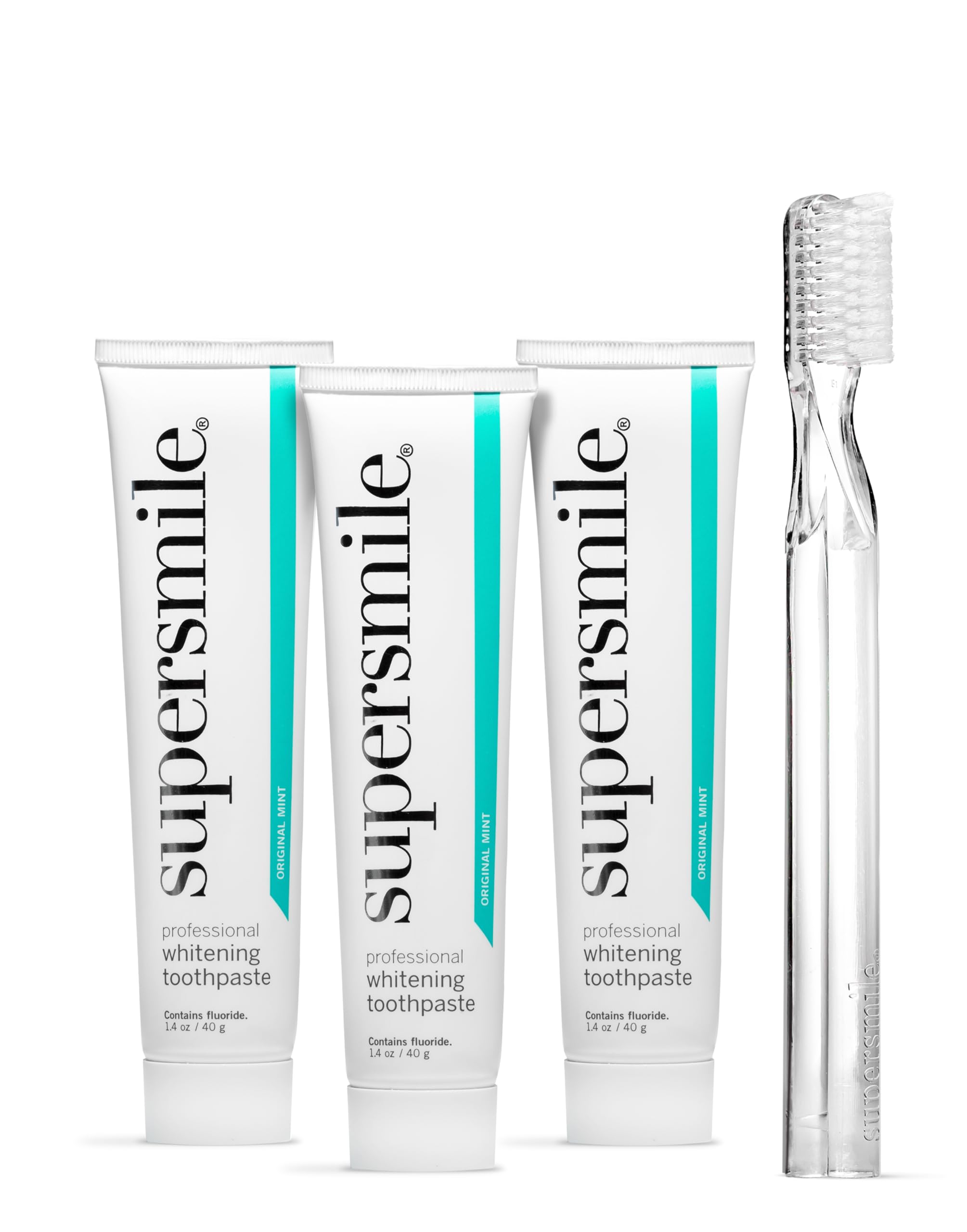 Supersmile Original Menta: empaque del conjunto de 4 piezas para uso diario