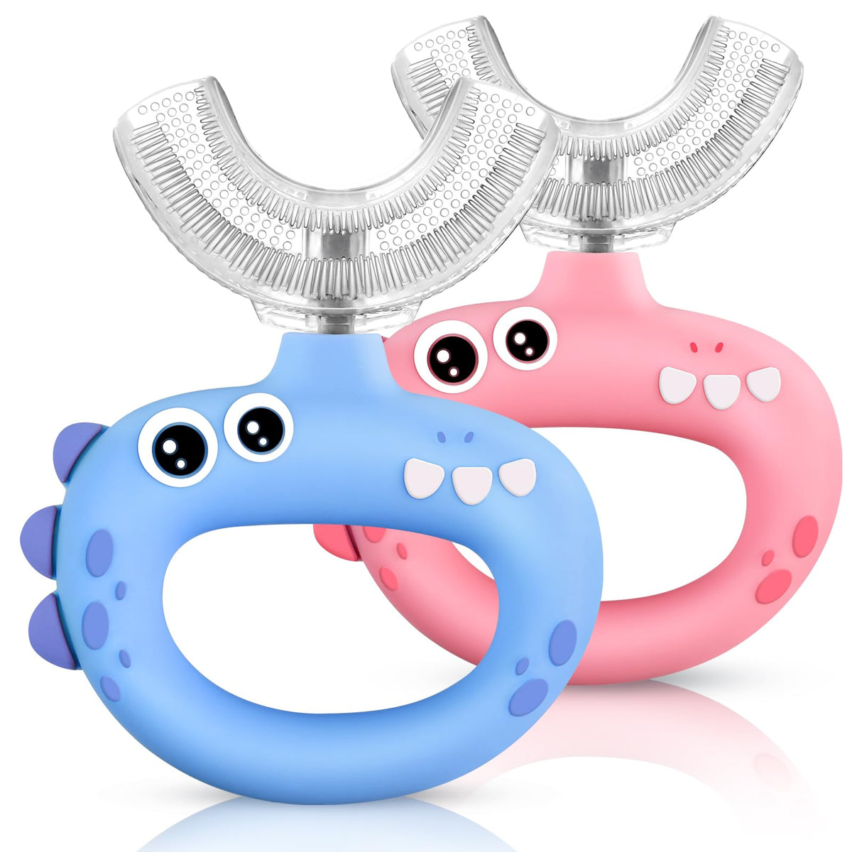 SUPERZZKKE cepillo con dinosaurio para una limpieza 360 completa y divertida.