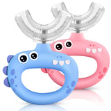 SUPERZZKKE cepillo con dinosaurio para una limpieza 360 completa y divertida.