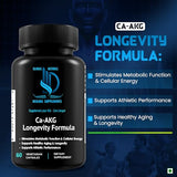 Cápsulas veganas Ca-AKG de Global Natural Healing para vitalidad y metabolismo.