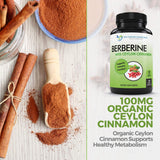 Berberina con canela Ceilán – cápsulas para apoyar el metabolismo saludable