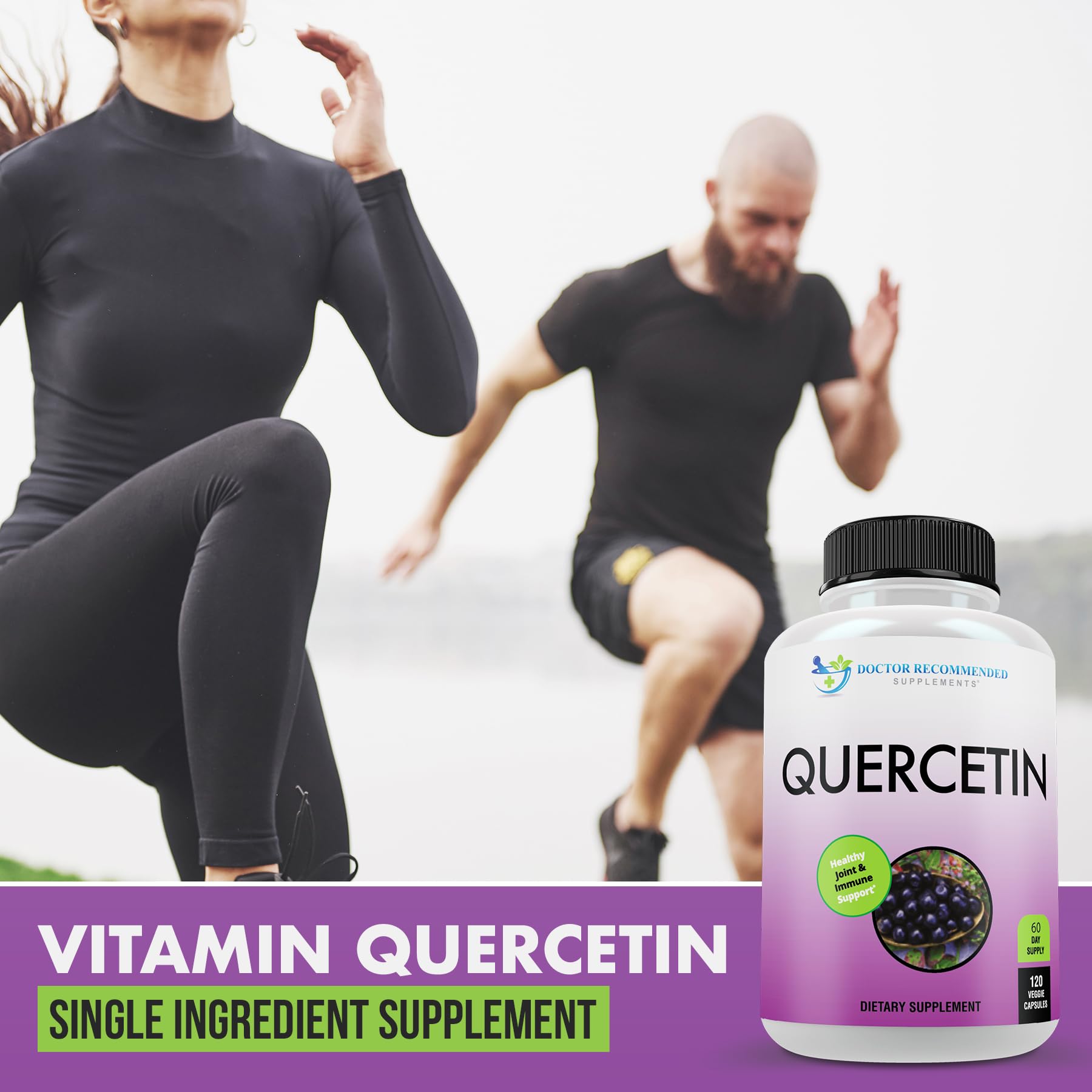 Suplementos Recomendados por Doctores Quercetina 1000 mg, ingrediente único para tu rutina.