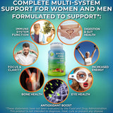 SUPPLEMENTS STUDIO Multivitamin ingredientes frutas vegetales, nutrición limpia para el día.